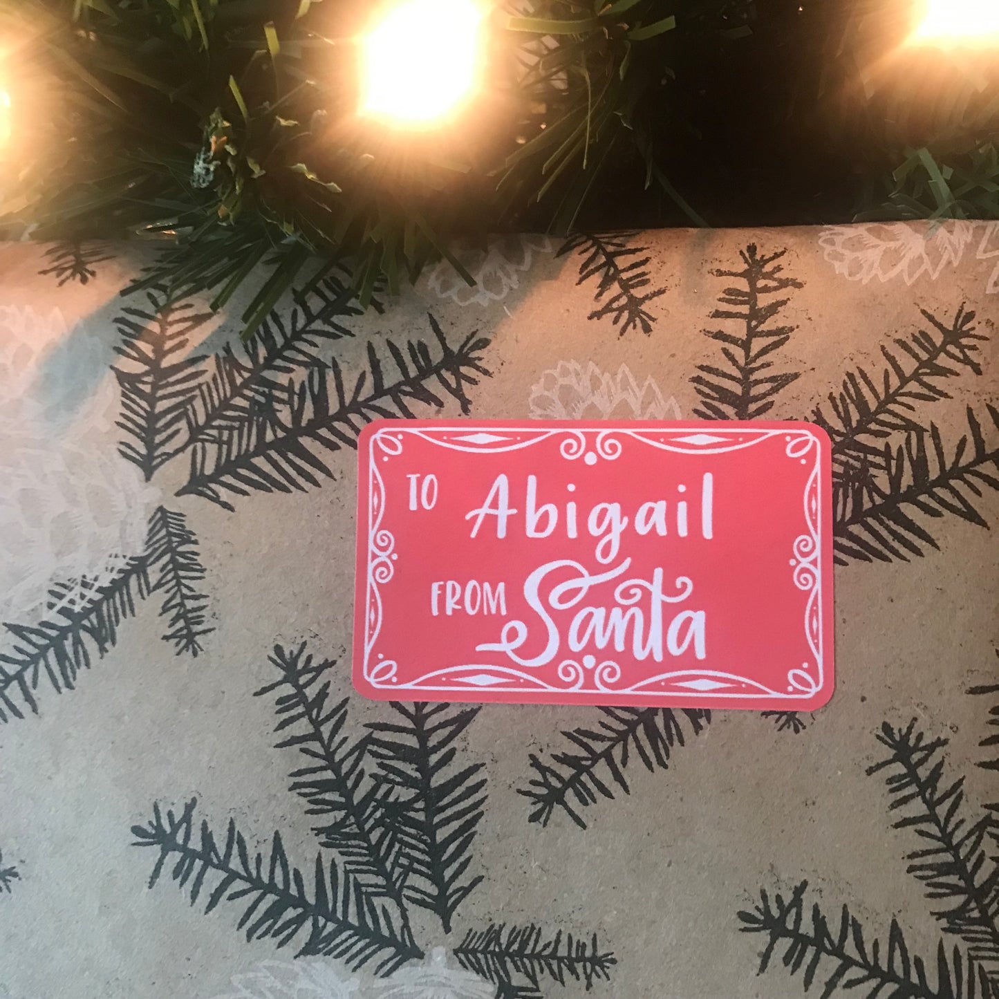 Hand Lettered Customized From Santa Christmas Gift Tags