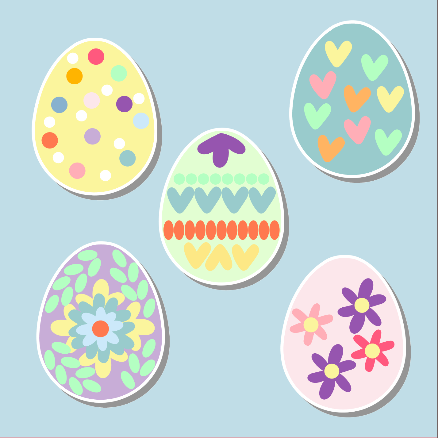 Easter Egg Sticker Sheet