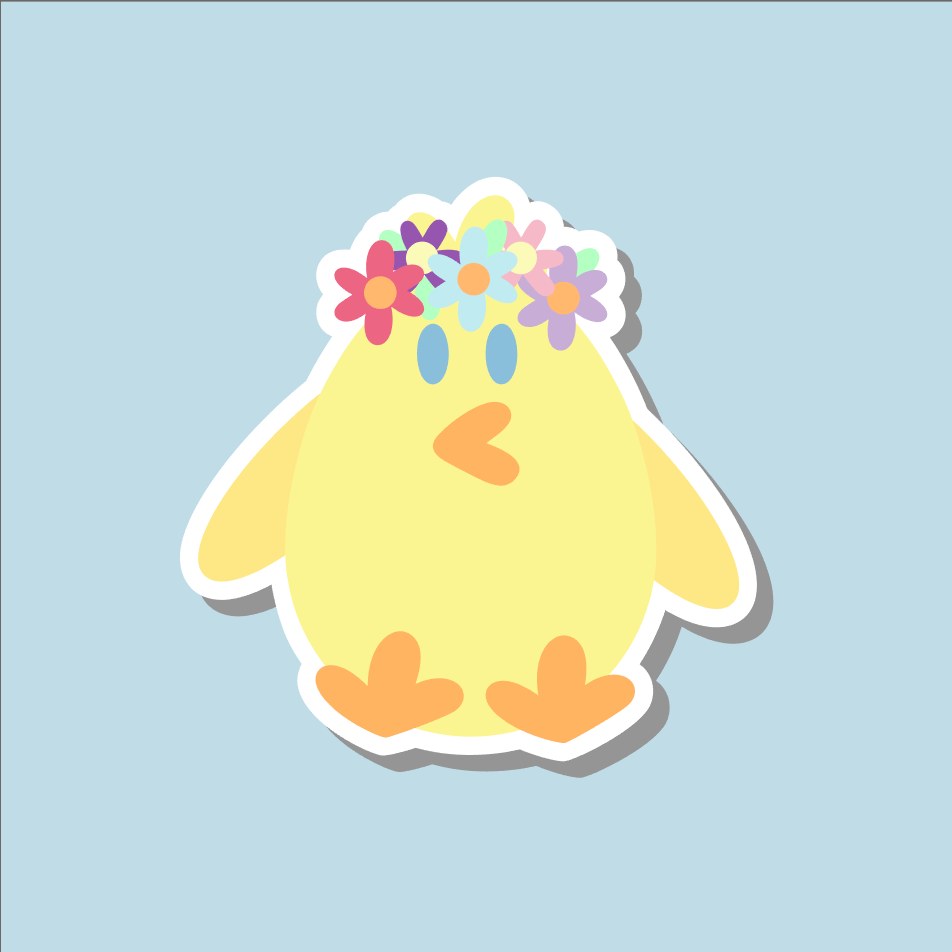 Festive Chicks Sticker Sheet