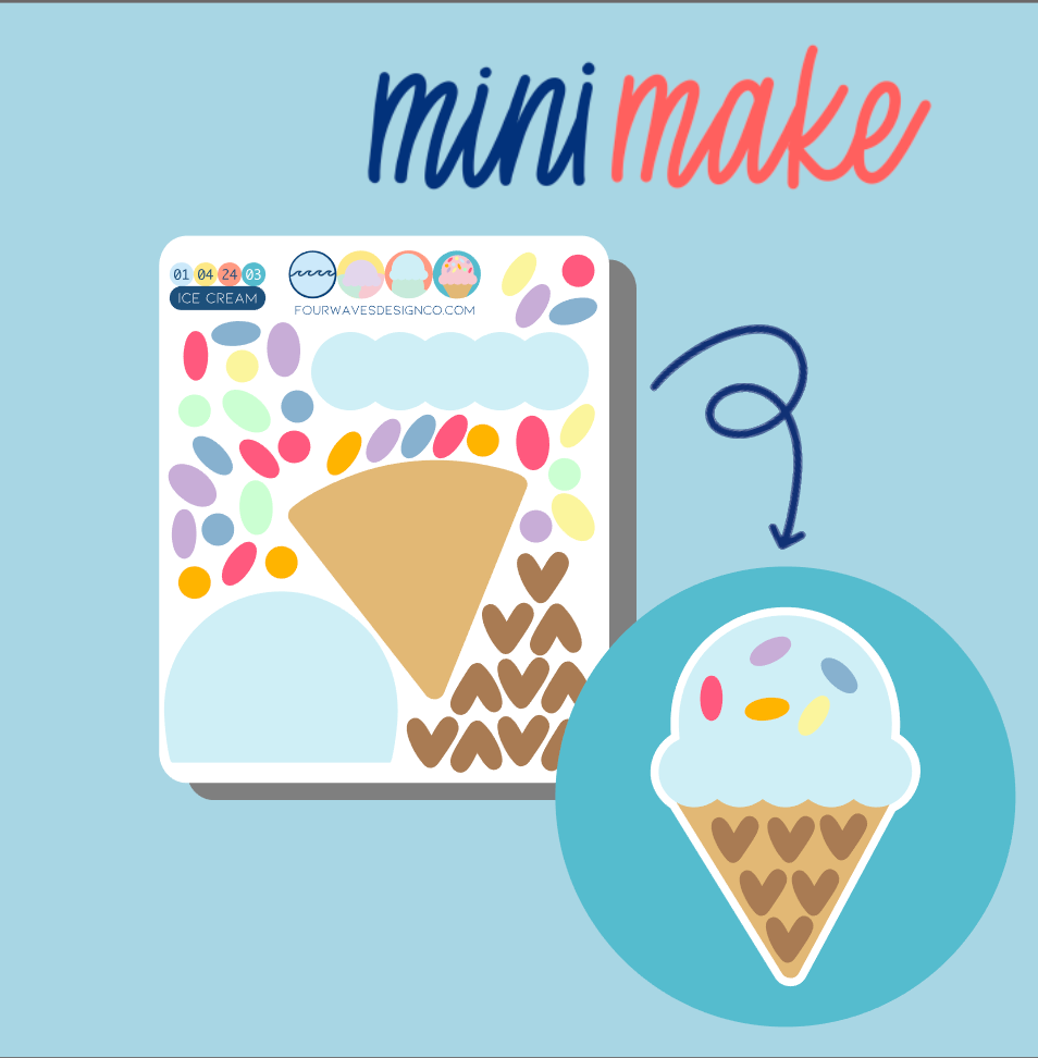 Ice Cream miniMAKE Stickers