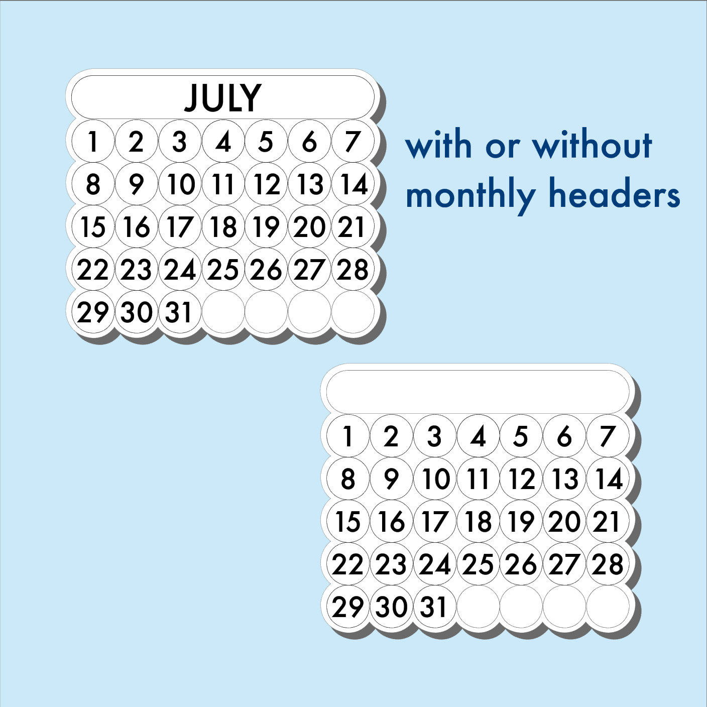 Mini Calendar Planner Journal Stickers