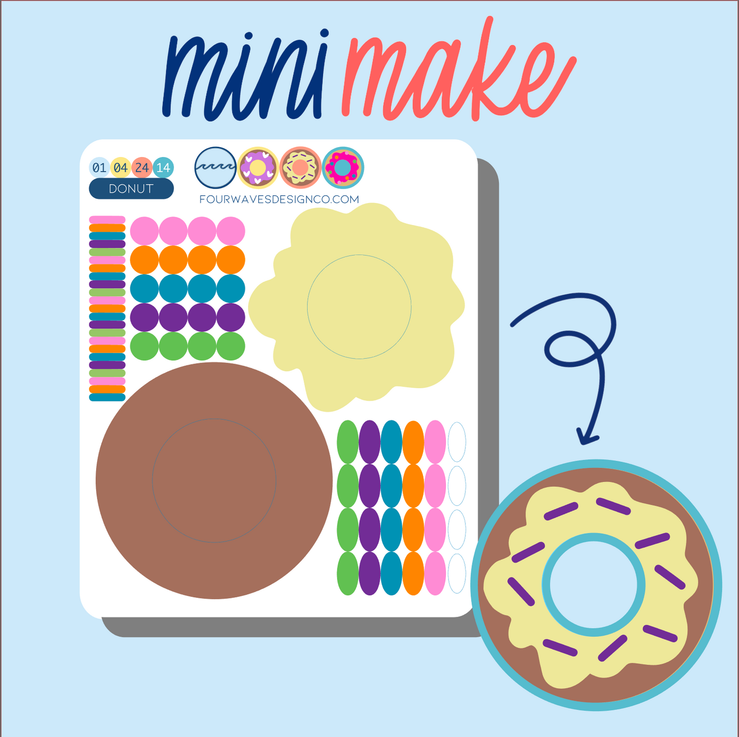 Donut miniMAKE Stickers