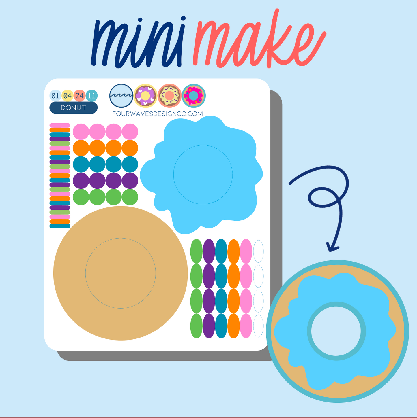 Donut miniMAKE Stickers