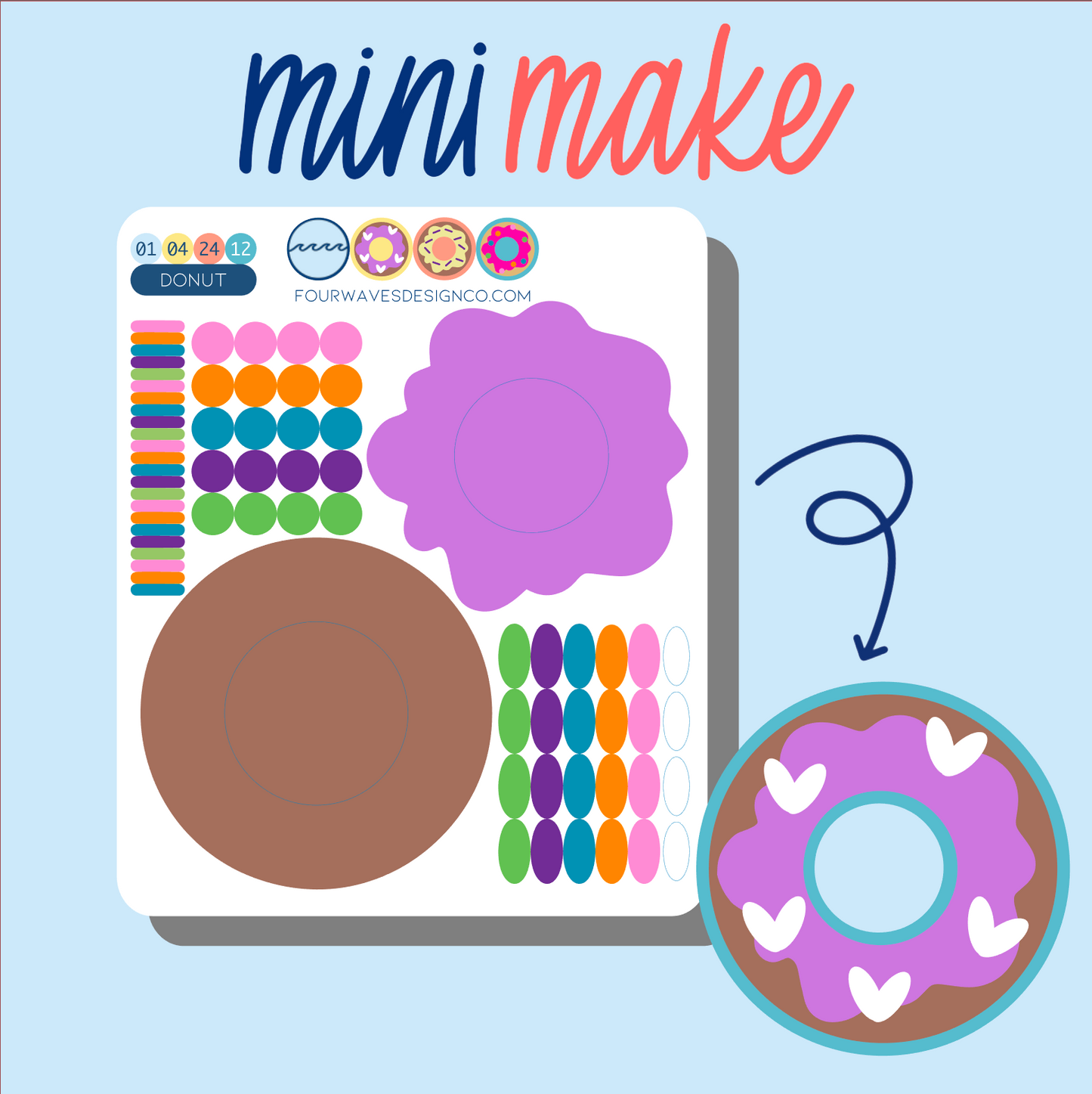 Donut miniMAKE Stickers