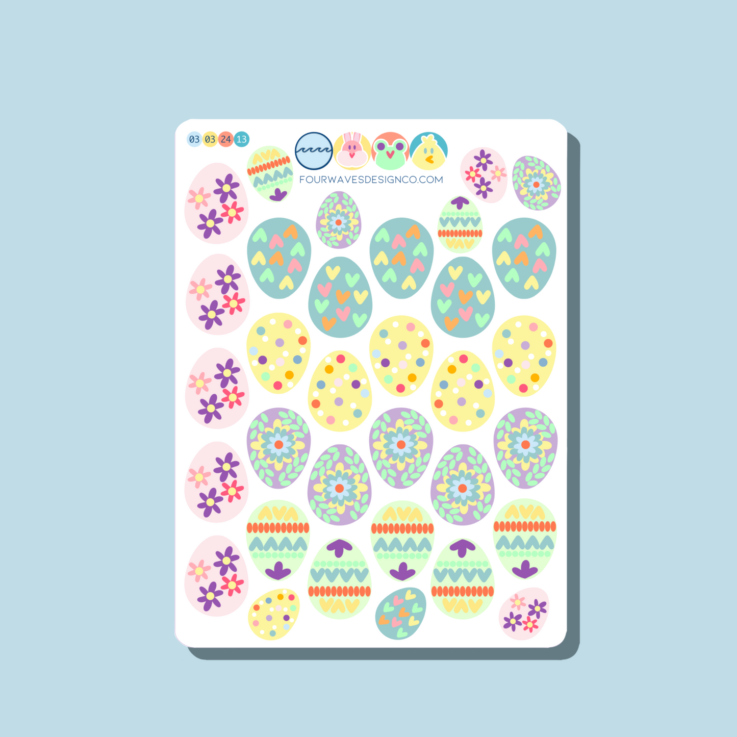 Easter Egg Sticker Sheet