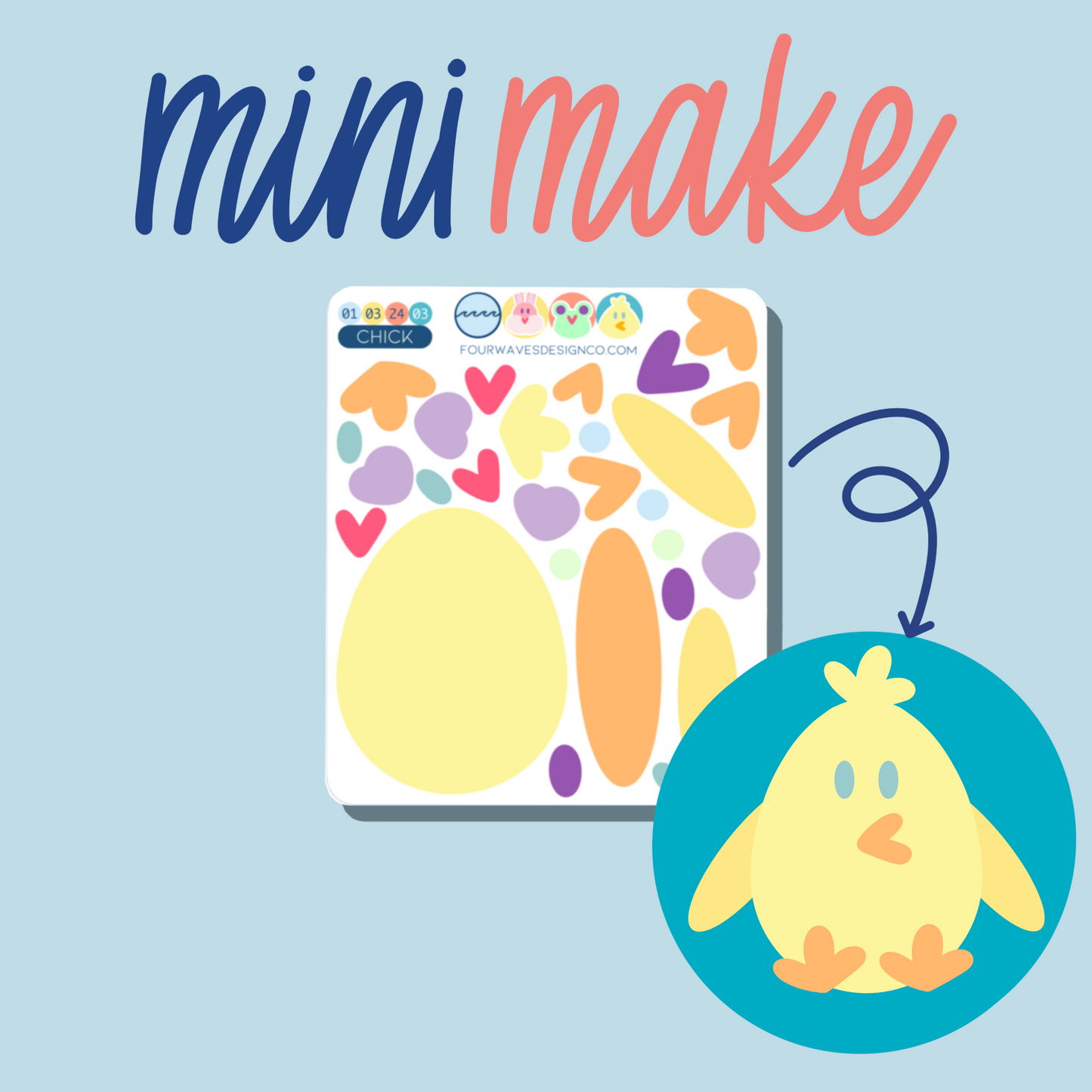 Spring miniMAKE Sticker Set