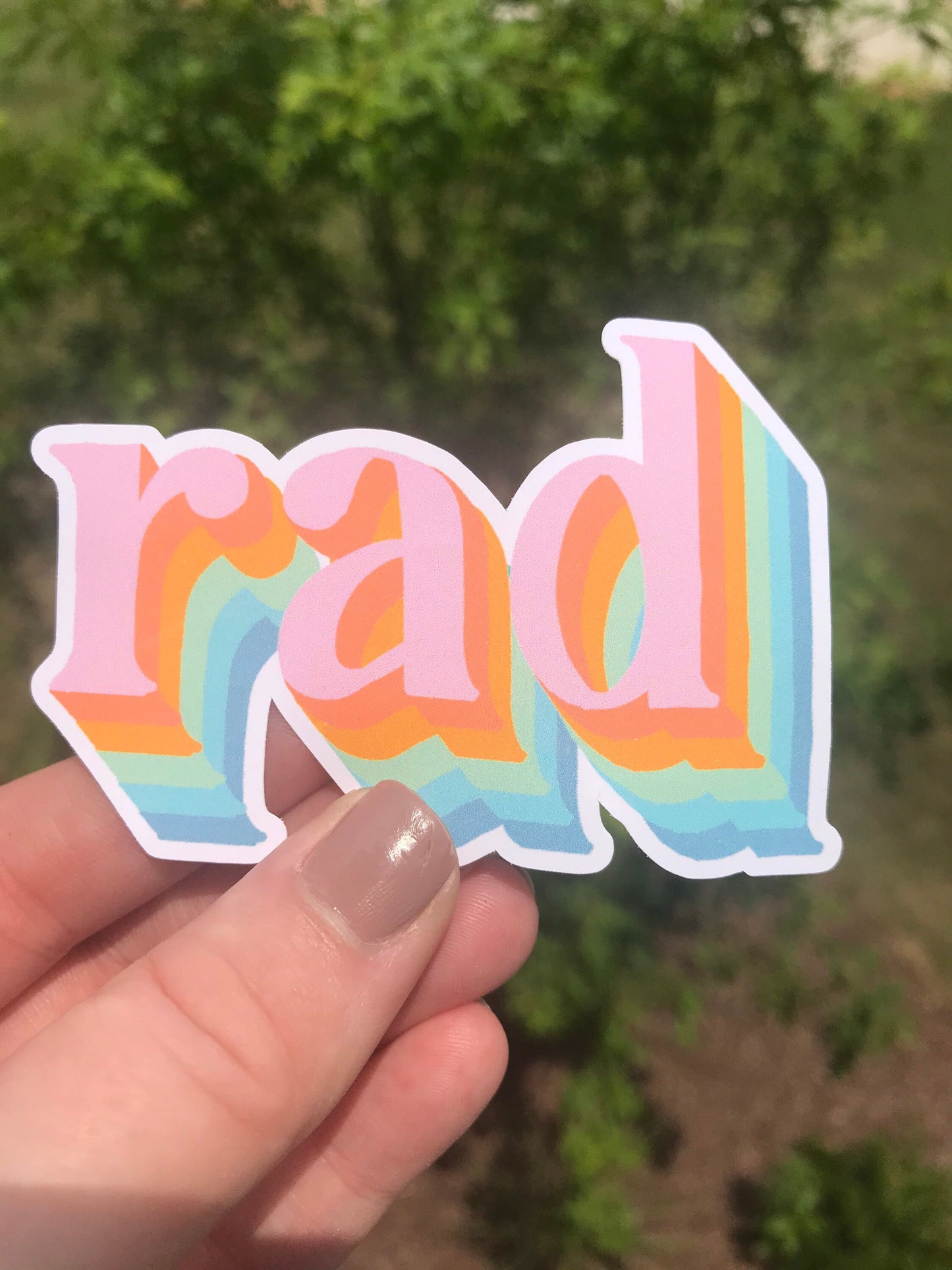 Rad Hand drawn sticker