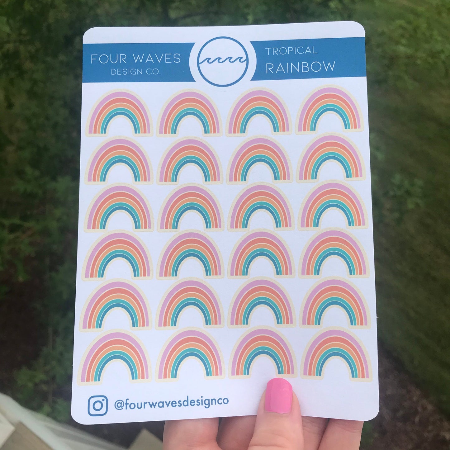 Tropical Rainbow Sticker Sheet