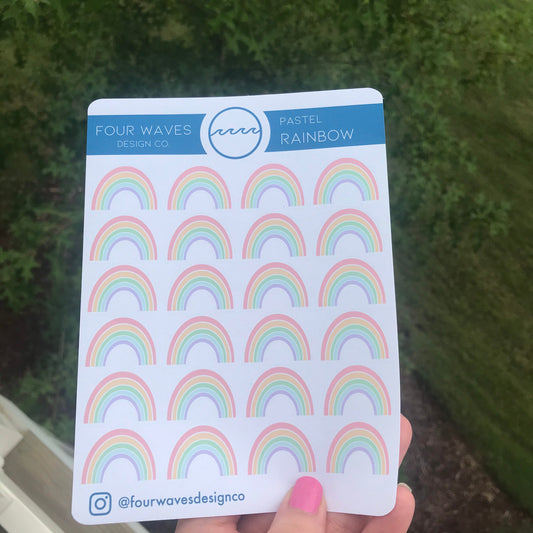 Pastel Rainbow Sticker Sheet