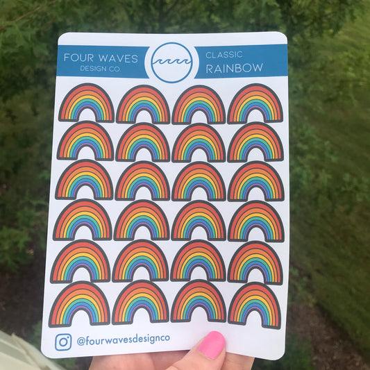 Classic Rainbow Sticker Sheet