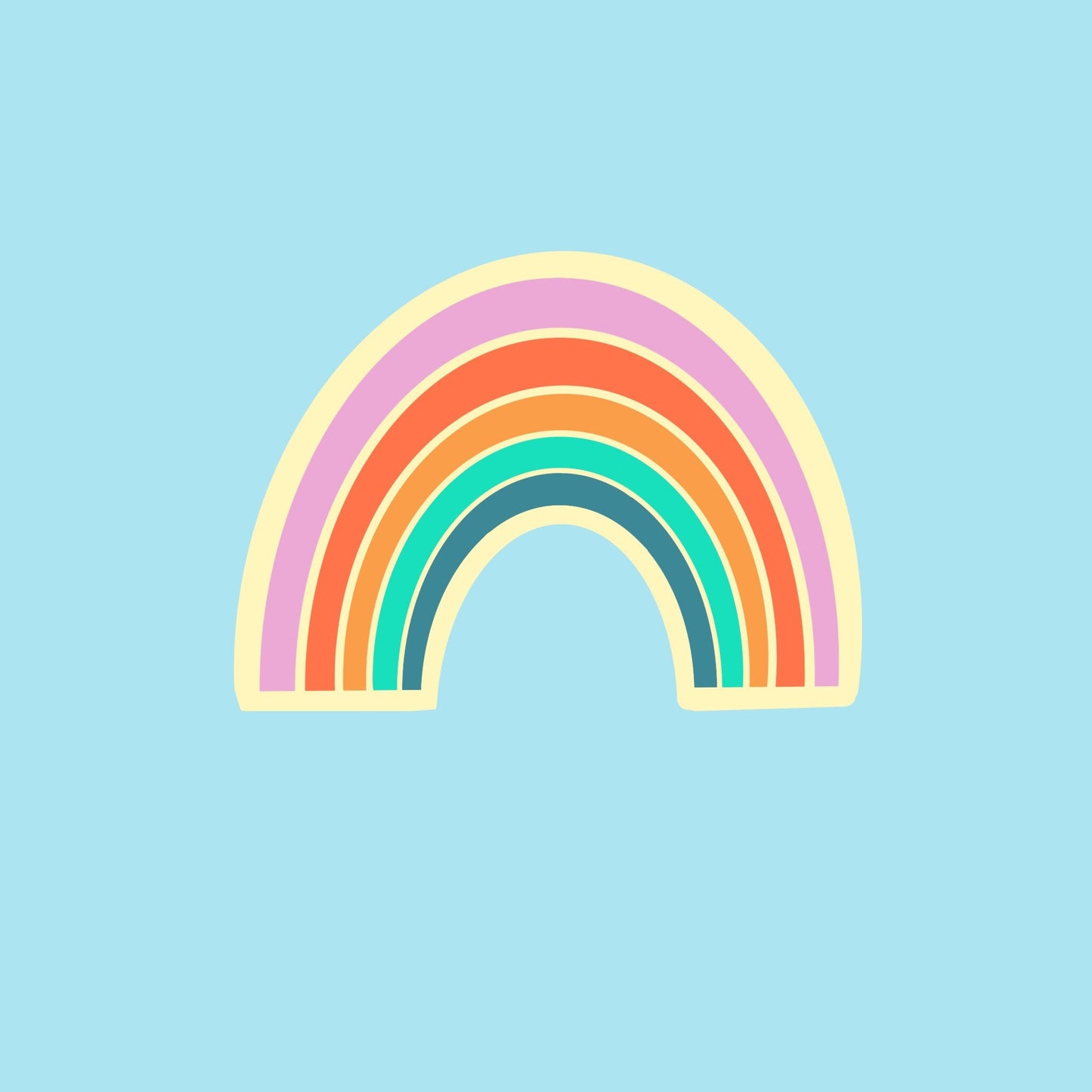 Tropical Rainbow Sticker