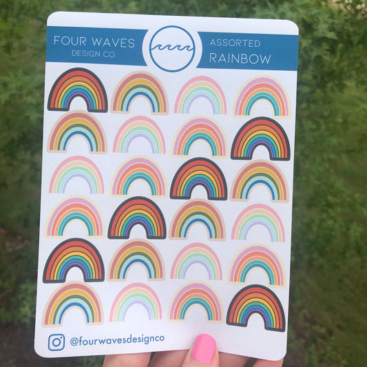 Assorted Rainbow Sticker Sheet